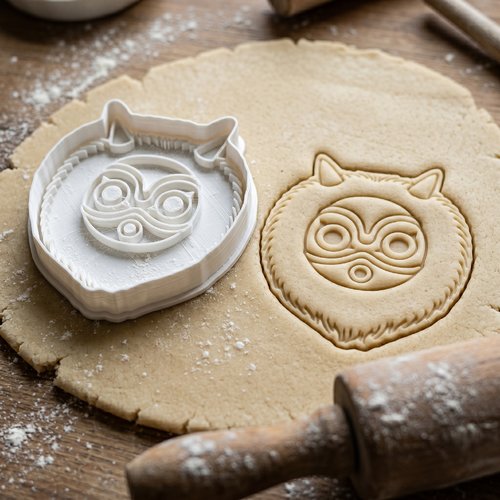 Emporte-pièce masque princesse loup anime 8cm