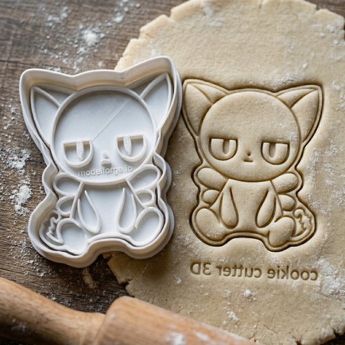 Emporte-piece chat kawaii 8cm moule biscuit