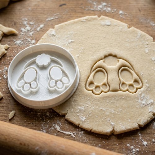 Emporte-piece fesses de lapin 8cm moule biscuit paques