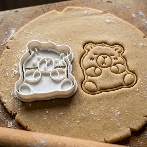 Emporte-pièce ourson endormi 8cm moule artisanal