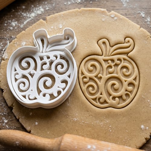 Emporte-pièce pomme arabesques 8 cm moule à biscuit