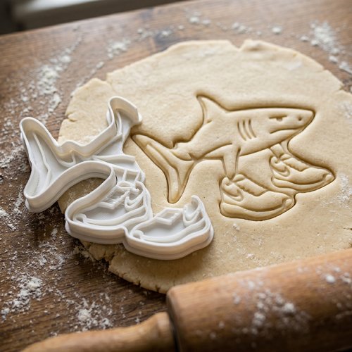 Emporte-pièce requin baskets 8cm - moule biscuit