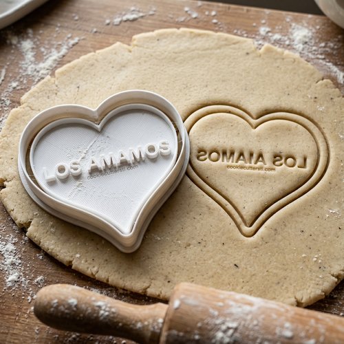Emporte-pièce cœur los amamos moule biscuit artisanal