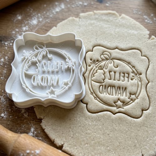 Emporte-pièce feliz navidad noël 8cm