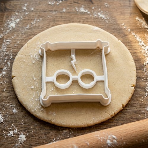 Emporte-pièce sorcier lunettes et éclair 8 cm