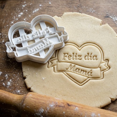 Emporte-pièce cœur feliz día mamá fête des mères
