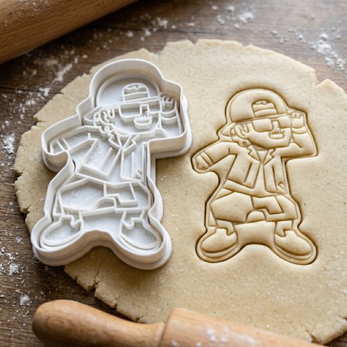 Emporte-pièce personnage garçon casquette - moule biscuit 8 cm