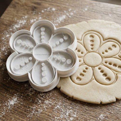 Emporte-piece fleur 8cm artisanal pour biscuits et patisserie