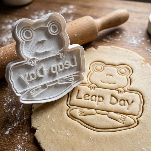 Emporte-pièce grenouille leap day biscuit 8cm