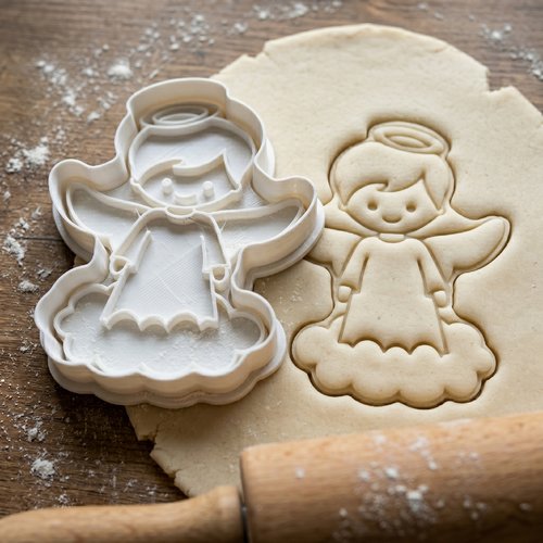 Emporte-piece ange sur nuage 8cm - moule biscuit artisanal