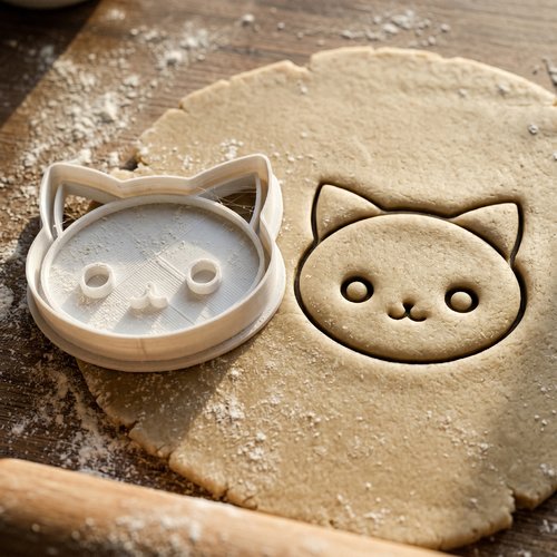 Emporte-pièce chat 8 cm - moule biscuit artisanal