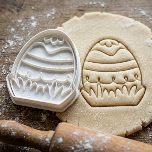 Emporte-pièce oeuf de pâques 8cm - moule biscuit artisanal