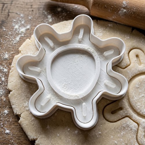 Emporte-pièce soleil 8cm plastique noir pâtisserie