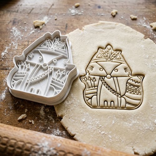 Emporte-piece renard tribal artisanal - moule biscuit