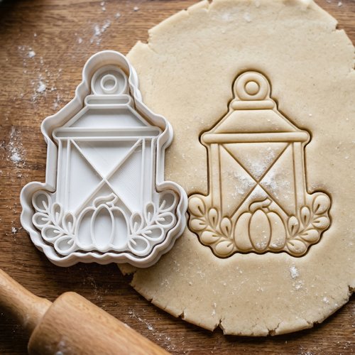 Emporte-piece lanterne et citrouille automne 8 cm