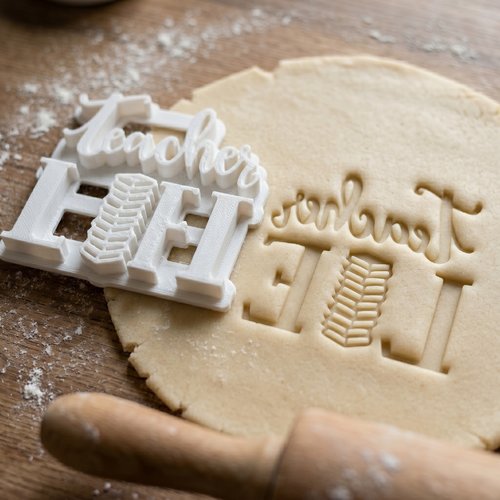 Emporte-pièce teacher life, moule biscuit maîtresse d'école 8cm