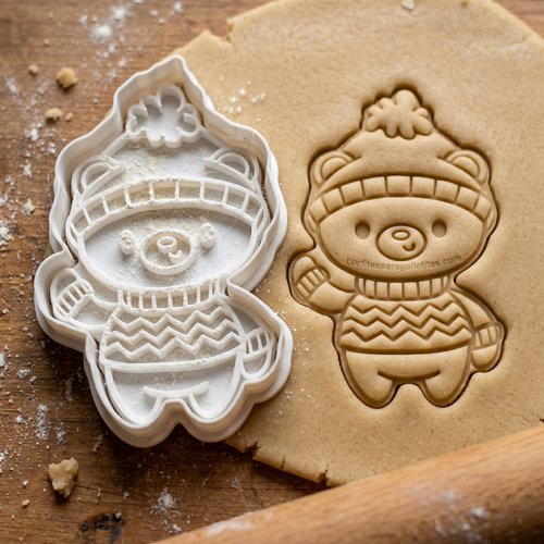 Emporte-pièce ours hiver 8 cm moule biscuit