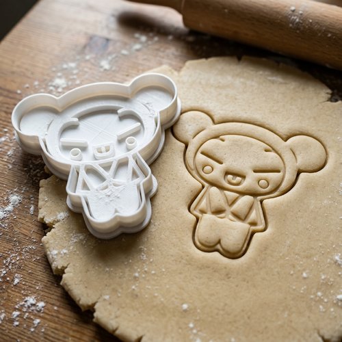 Emporte-piece ours kawaii artisanal pour biscuits 8 cm