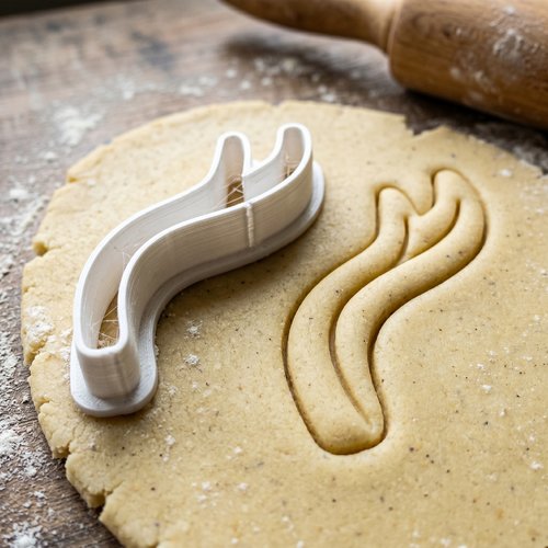 Emporte-pièce vague 8 cm noir - moule biscuits