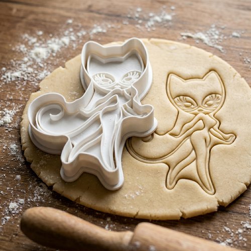Emporte-pièce chat 8 cm - moule biscuit artisanal