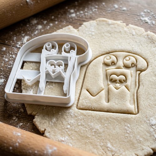 Emporte-pièce monstre avec cœur 8cm artisanal