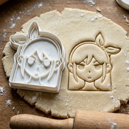Emporte-piece visage fille manga - moule biscuit 8cm