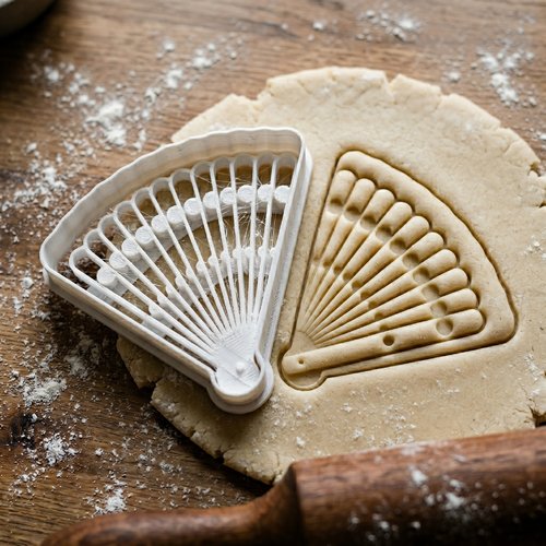 Emporte-piece eventail 8 cm - moule biscuit artisanal