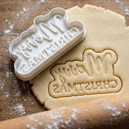 Emporte-pièce merry christmas biscuit noël artisanal 8cm