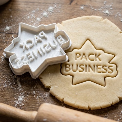 Emporte-piece pack business 8 cm - moule artisanal