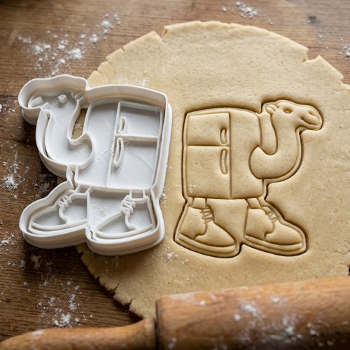 Emporte-pièce chameau frigo - moule biscuit 8cm