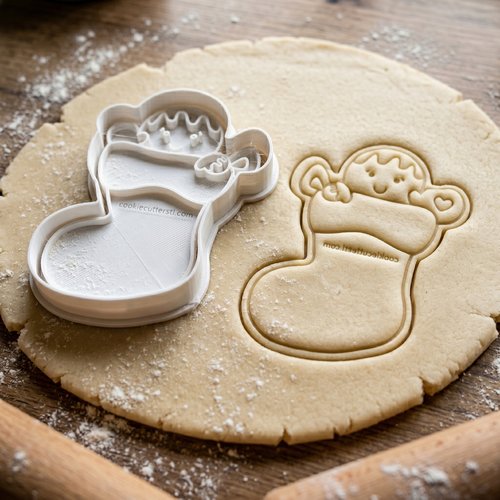 Emporte-pièce chaussette de noël bonhomme 8 cm