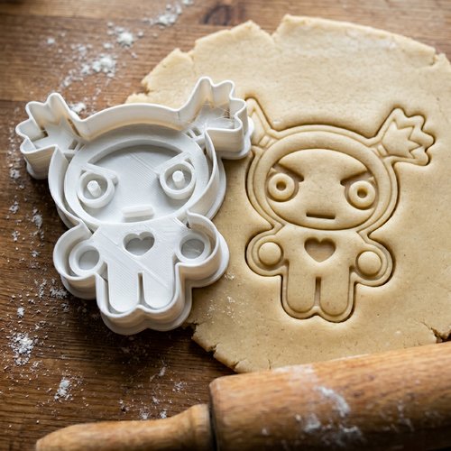 Emporte-pièce poupée kawaii - moule biscuit pâtisserie 8cm