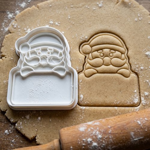Emporte-pièce père noël pancarte 8 cm - moule à biscuit