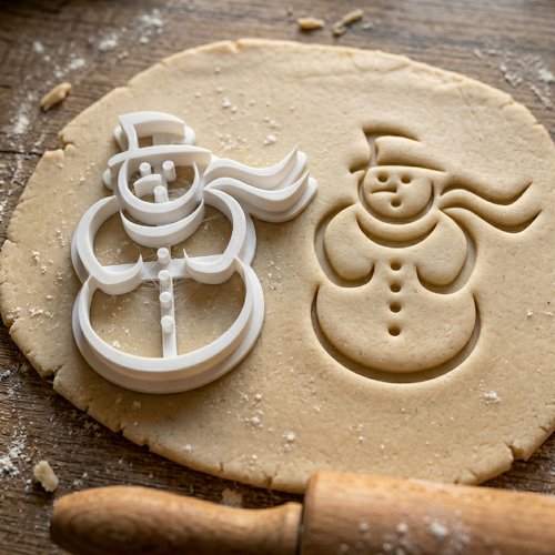 Emporte-pièce bonhomme de neige 8cm - moule biscuits artisanal