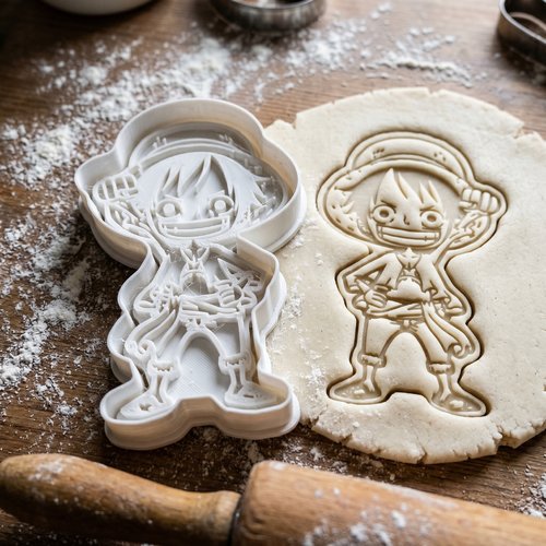 Emporte-pièce luffy one piece - moule à biscuit 8cm