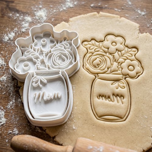 Emporte-pièce bouquet fleurs mom fête des mères