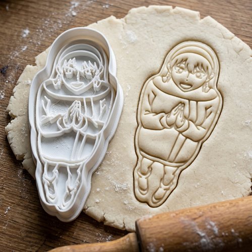 Emporte-piece manga fille 8cm - moule biscuit artisanal