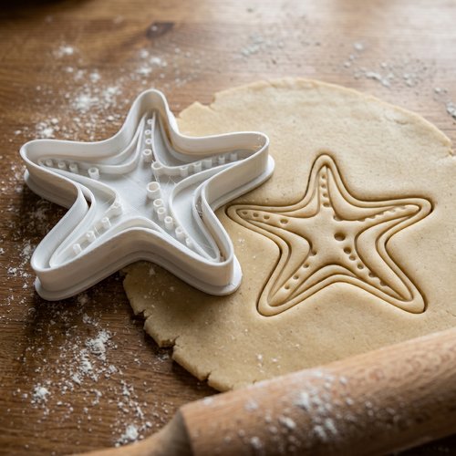 Emporte-pièce étoile de mer 8 cm noir - moule pâtisserie
