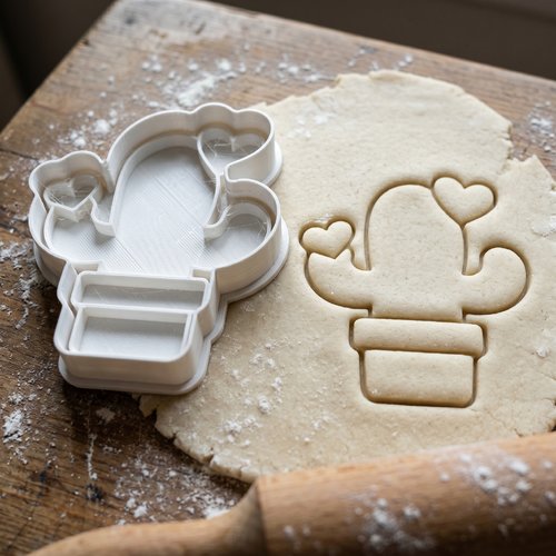 Emporte-pièce cactus coeurs 8 cm - moule à biscuits