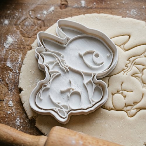 Emporte-piece dragon mignon 8 cm - moule biscuit artisanal