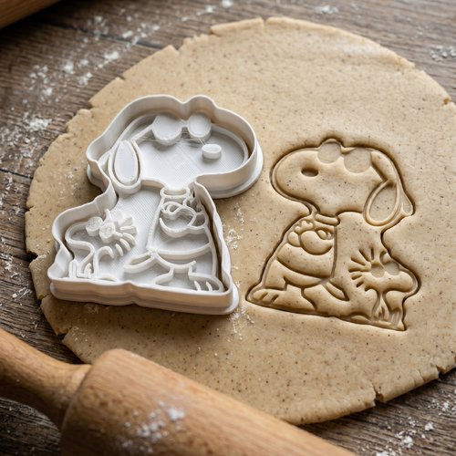 Emporte-pièce chien et oiseau 8 cm moule biscuit