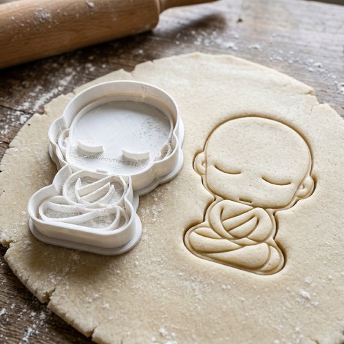 Emporte-piece moine zen meditation 8 cm moule biscuit