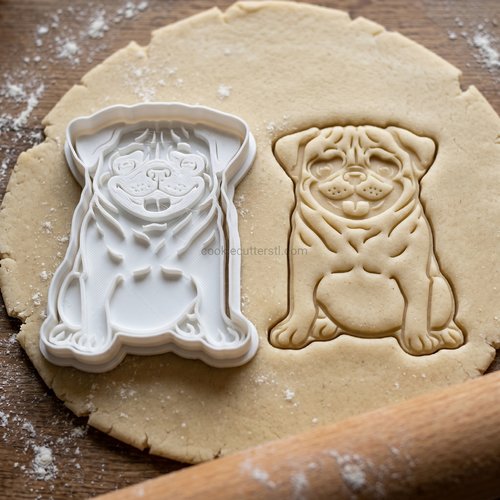 Emporte-pièce carlin - moule biscuit chien 8cm