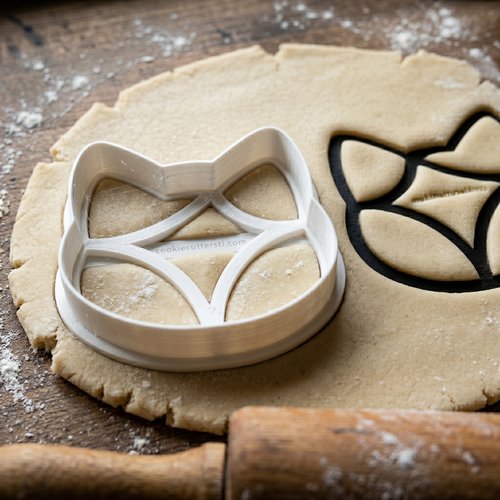 Emporte-pièce renard géométrique pour biscuits 8cm