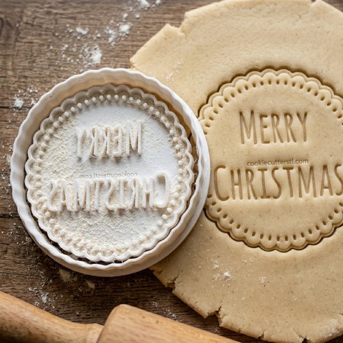Emporte-pièce merry christmas 8 cm moule biscuit