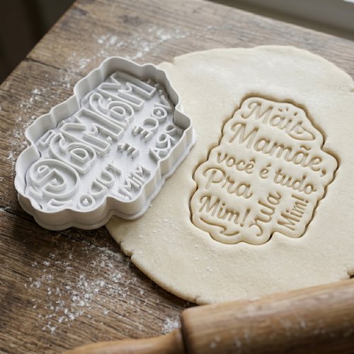 Emporte-pièce fête des mères 8cm - moule biscuit message maman