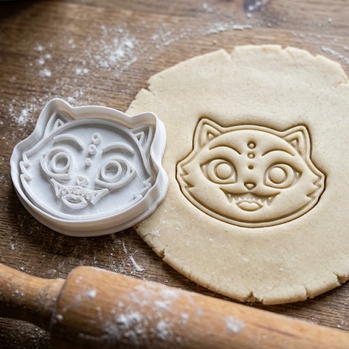 Emporte-pièce chat 8cm - moule à biscuit artisanal pour pâtisserie