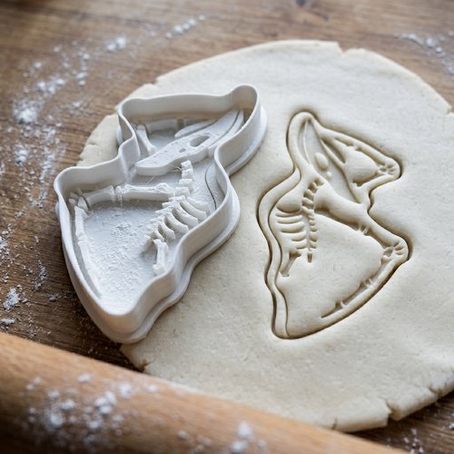 Emporte-pièce dinosaure squelette 8 cm - moule à biscuit artisanal