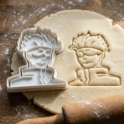 Emporte-pièce satoru gojo - moule biscuit manga pâtisserie 8 cm