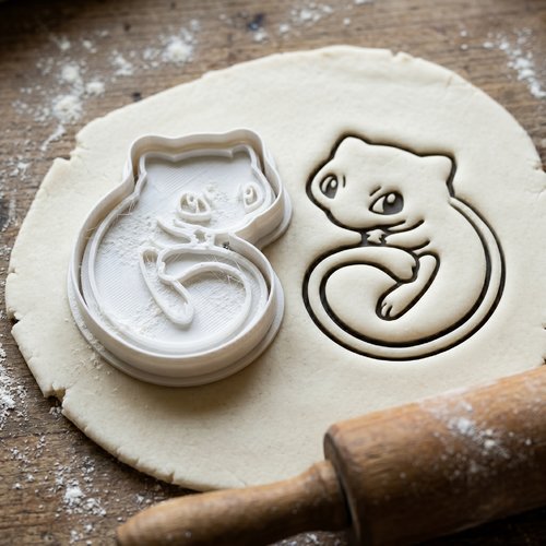 Emporte-pièce mew - moule à biscuits pokémon artisanal 8cm